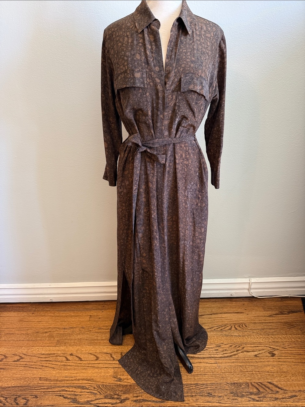 L'AGENCE Cameron Maxi Shirt Dress